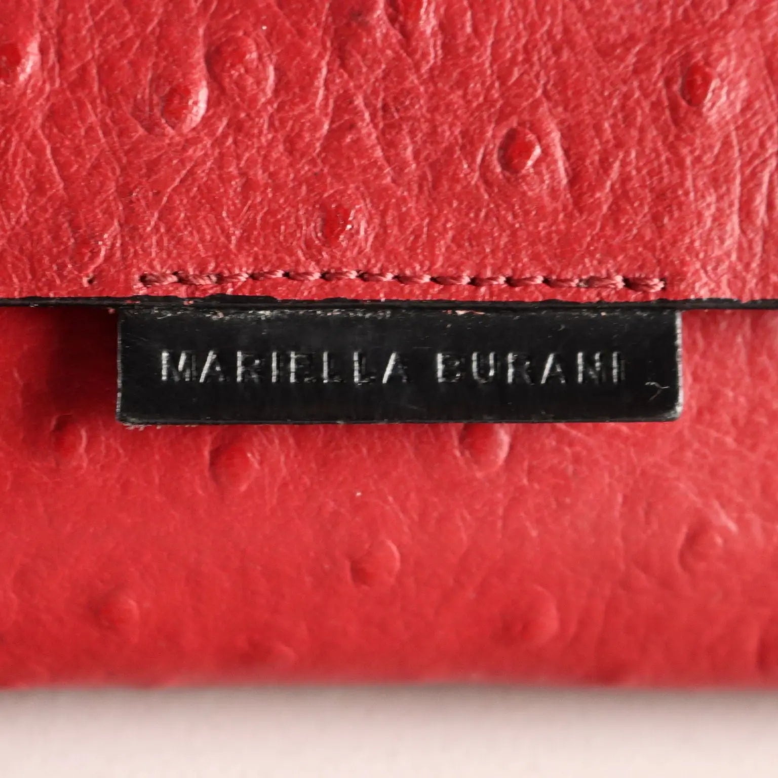 Mariella Burani Vintage Bag Ostrich Leather Italy 1990s | Clothing & House Linens | Vintage