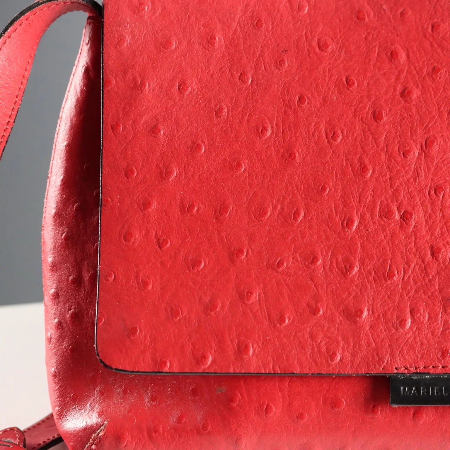 Mariella Burani Vintage Bag Ostrich Leather Italy 1990s | Clothing & House Linens | Vintage
