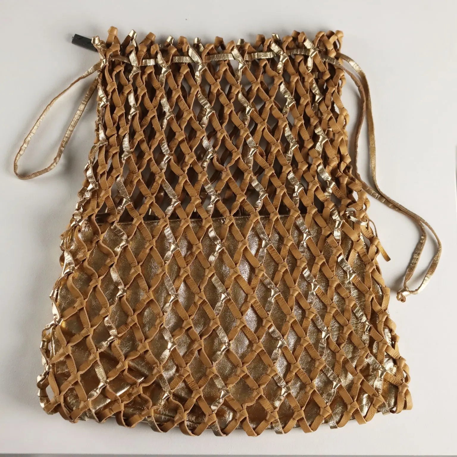 Genny Vintage Woven Leather Bag Italy 1980s | Clothing & House Linens | Vintage