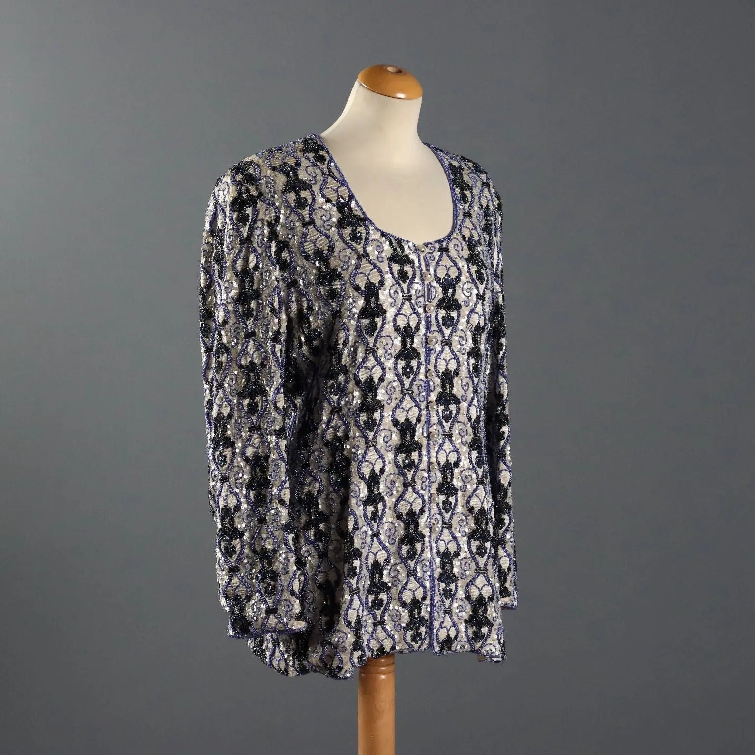 Escada Vintage Jacket Embroidered Silk UK Size 14 Germany 1980s - UK Size 14 | Clothing & House Linens | Vintage
