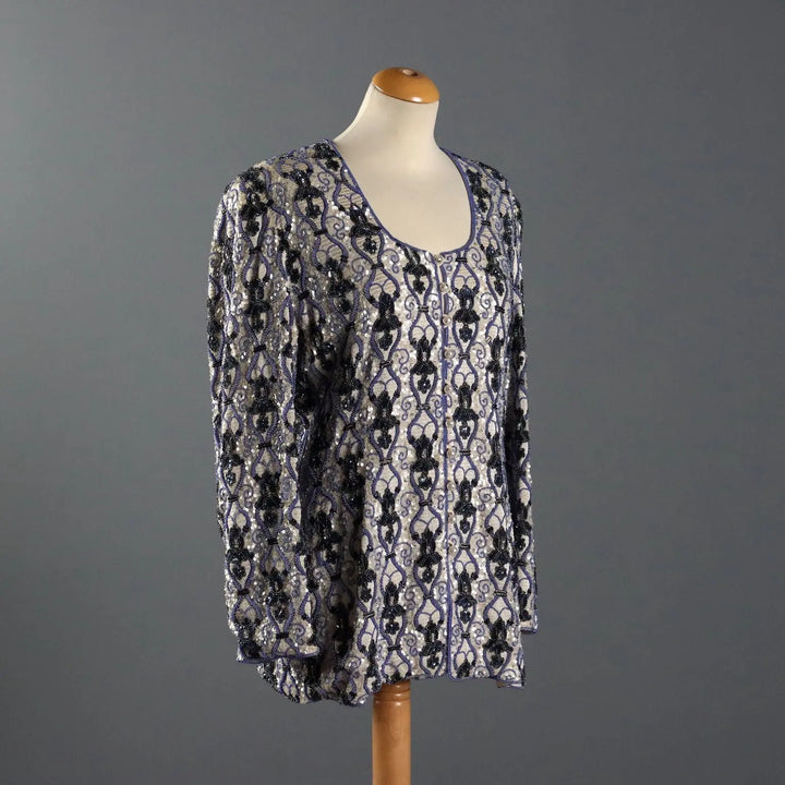 Escada Vintage Jacket Embroidered Silk UK Size 14 Germany 1980s - UK Size 14 | Clothing & House Linens | Vintage
