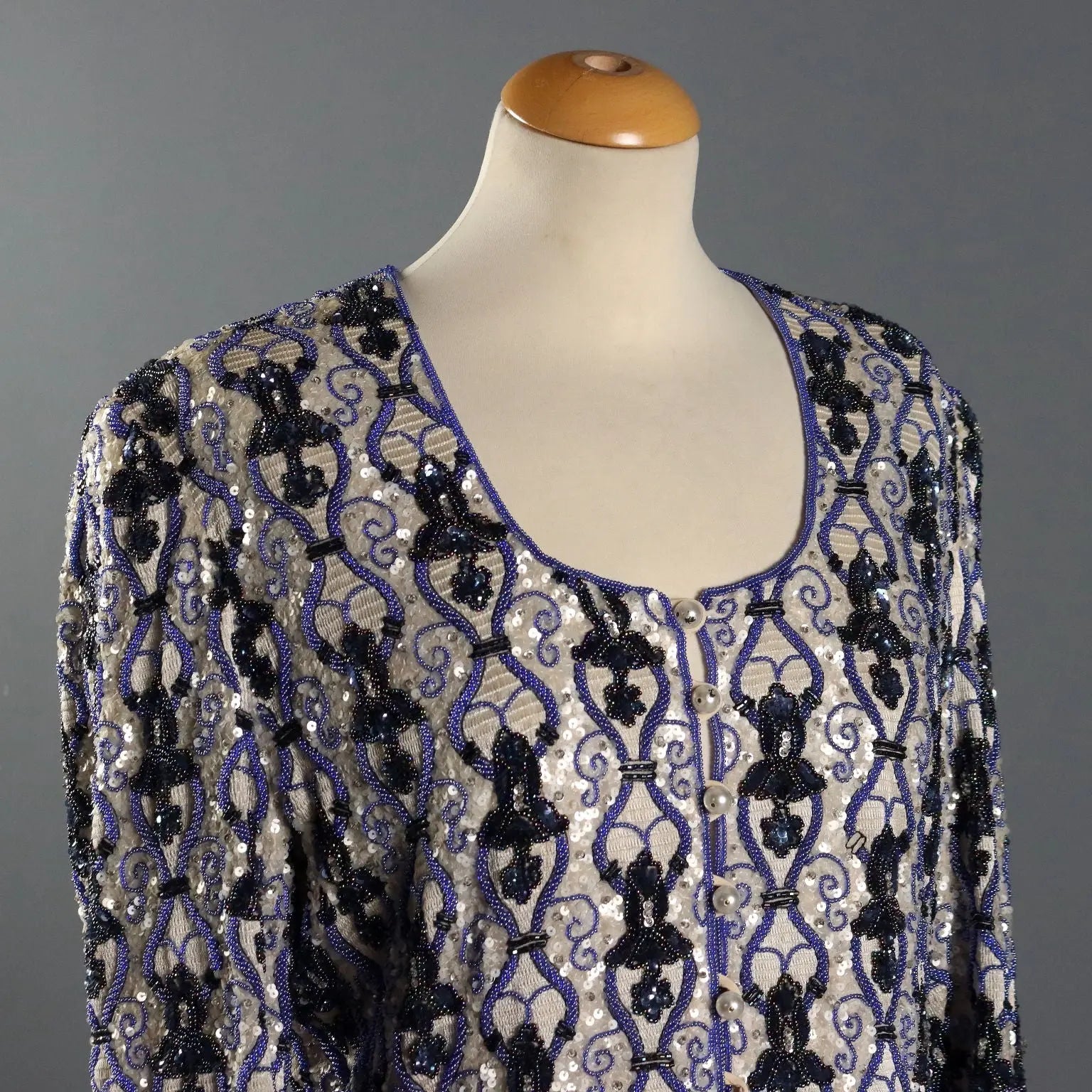 Escada Vintage Jacket Embroidered Silk UK Size 14 Germany 1980s - UK Size 14 | Clothing & House Linens | Vintage