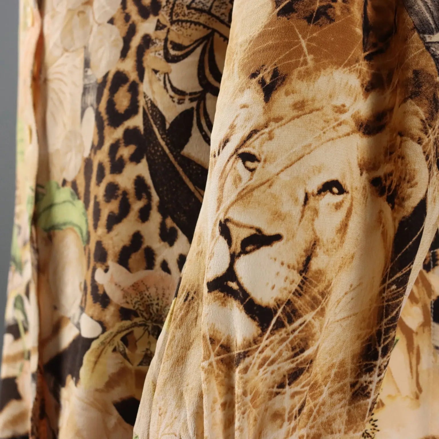 Escada Vintage Jungle Print Shirt Silk UK Size 12 Germany 1980s - UK Size 12 | Clothing & House Linens | Vintage
