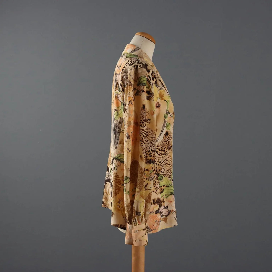 Escada Vintage Jungle Print Shirt Silk UK Size 12 Germany 1980s - UK Size 12 | Clothing & House Linens | Vintage