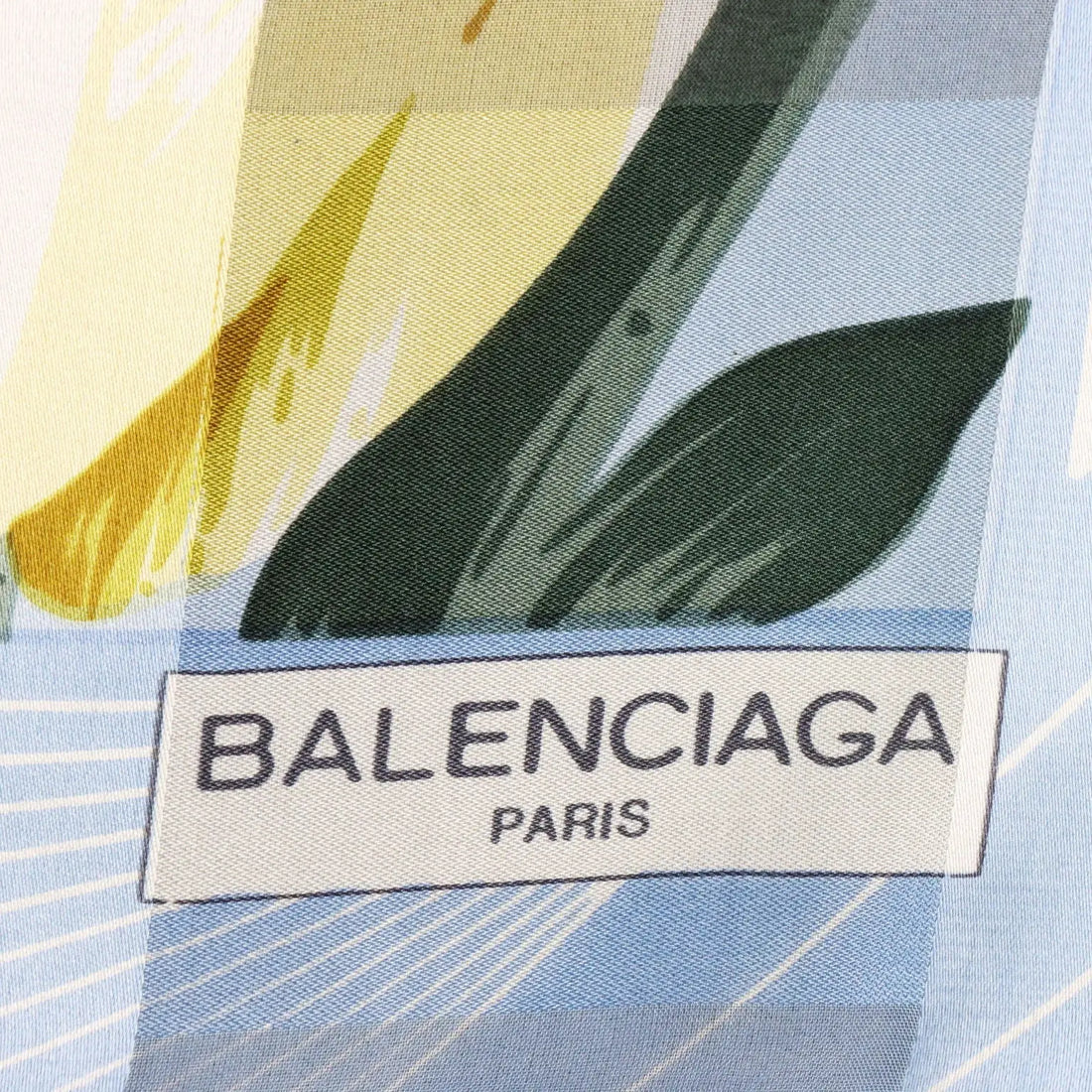 Balenciaga Vintage Scarf Silk Flower Pattern France 1970s