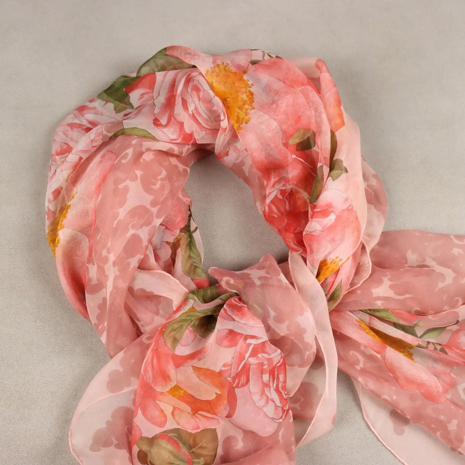 Vintage Scarf Nina Ricci Silk Voile Italy 1980s-1990s