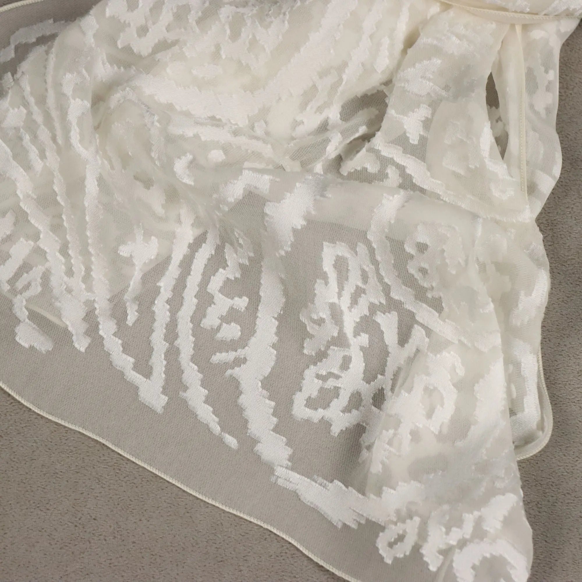 Vintage Ungaro Scarf White Silk France 1980s