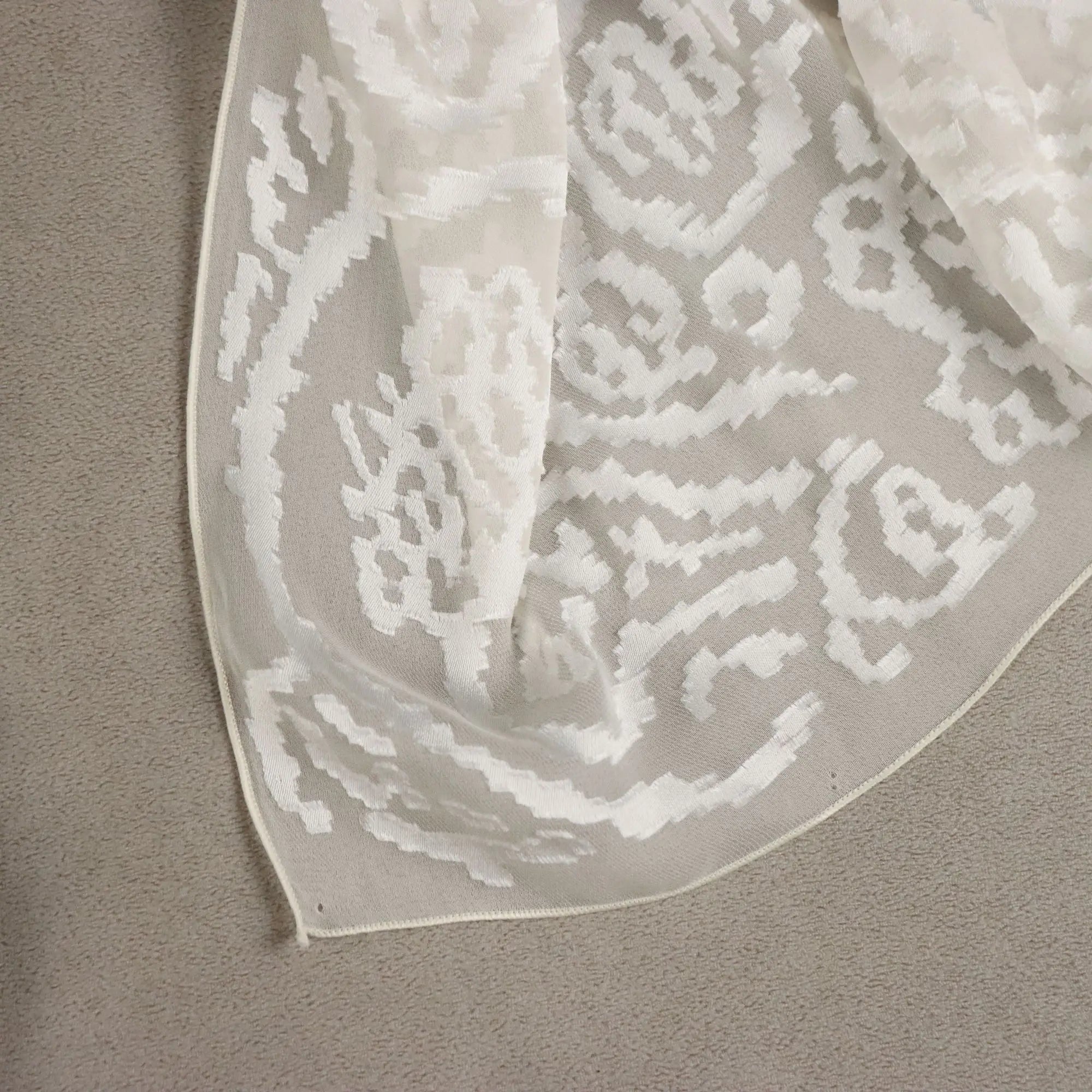 Vintage Ungaro Scarf White Silk France 1980s