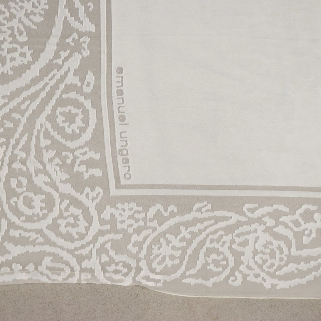 Vintage Ungaro Scarf White Silk France 1980s