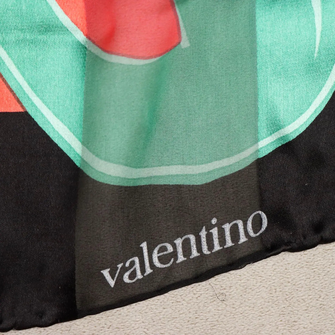 Vintage Scarf Valentino Silk with Masks Italy 1980s
