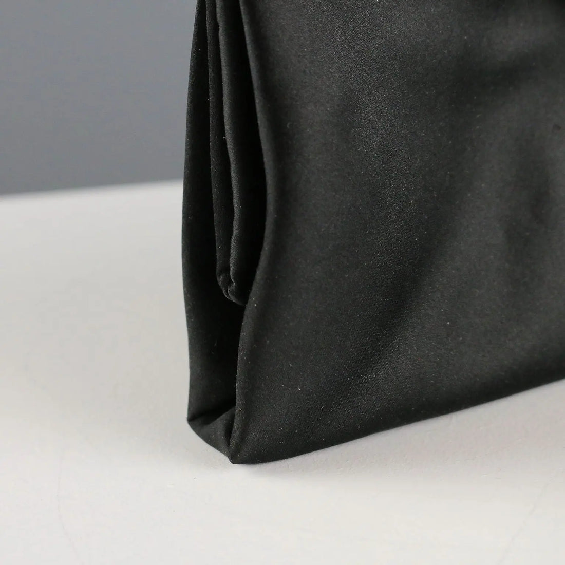 Vintage Evening Clutch Black Satin Italy 1950s-1960s