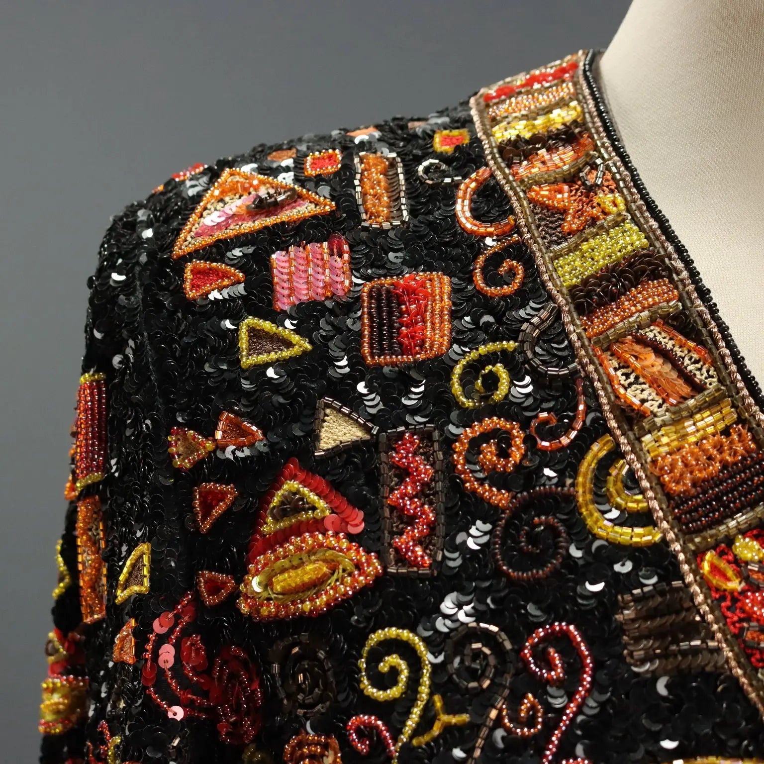 Vintage Jacket Embroidered Silk Paillettes UK Size 12/14 1980s - UK Size 12/14 | Clothing & House Linens | Vintage