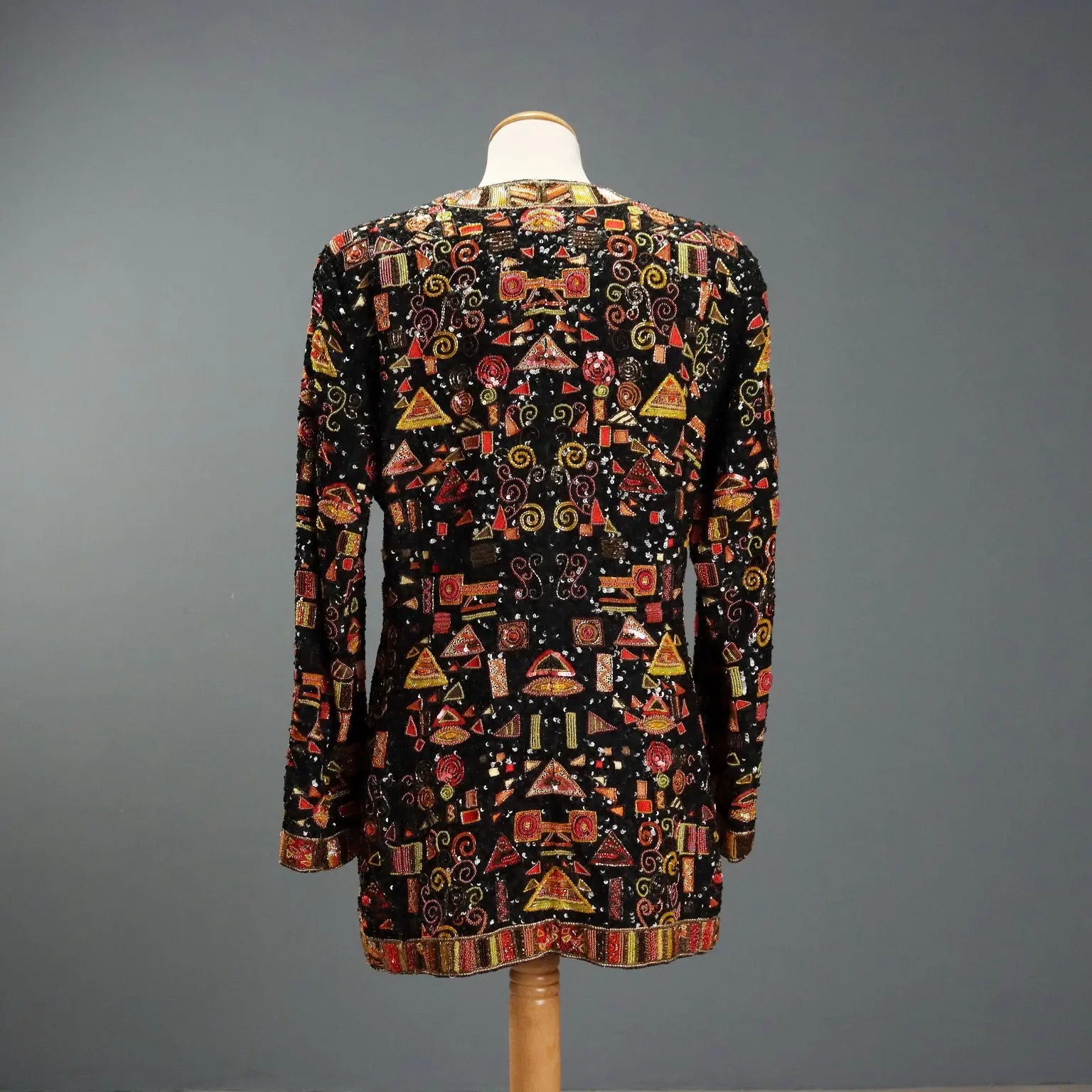 Vintage Jacket Embroidered Silk Paillettes UK Size 12/14 1980s - UK Size 12/14 | Clothing & House Linens | Vintage