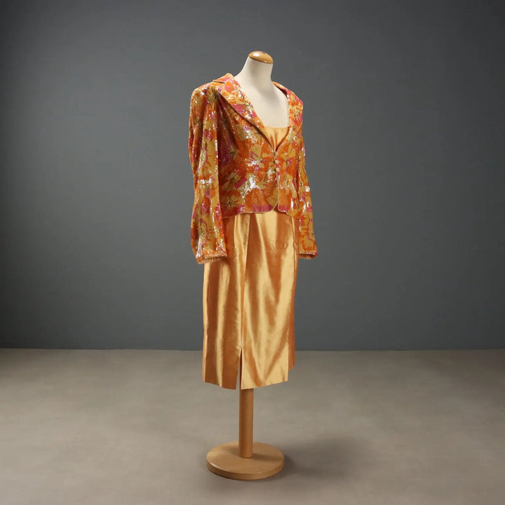 Escada Vintage Dress and Jacket Orange Silk UK Size 10/12 1980s - UK Size 10/12 | Clothing & House Linens | Vintage