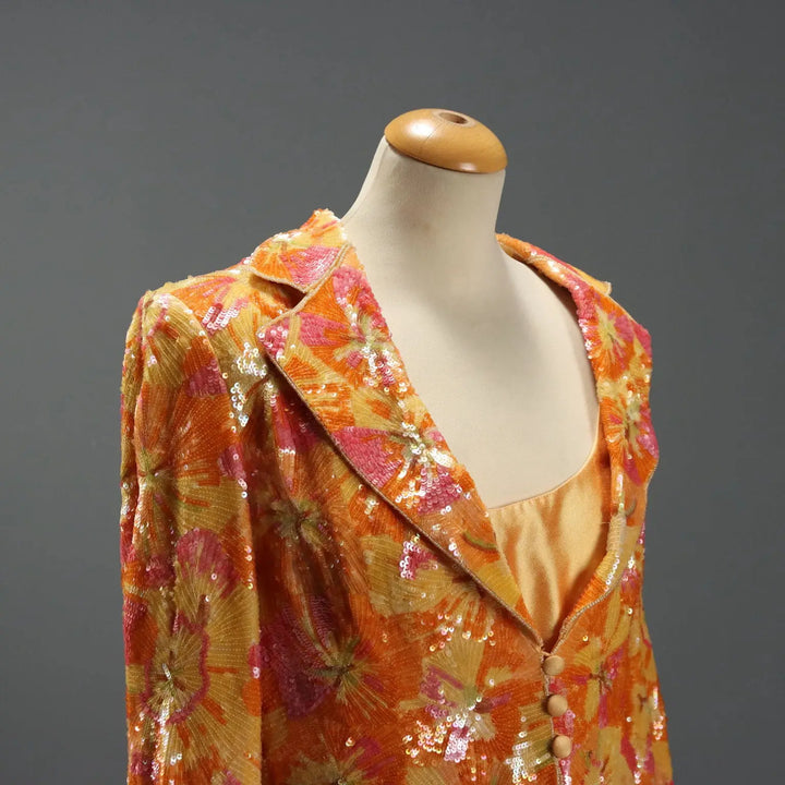 Escada Vintage Dress and Jacket Orange Silk UK Size 10/12 1980s - UK Size 10/12 | Clothing & House Linens | Vintage
