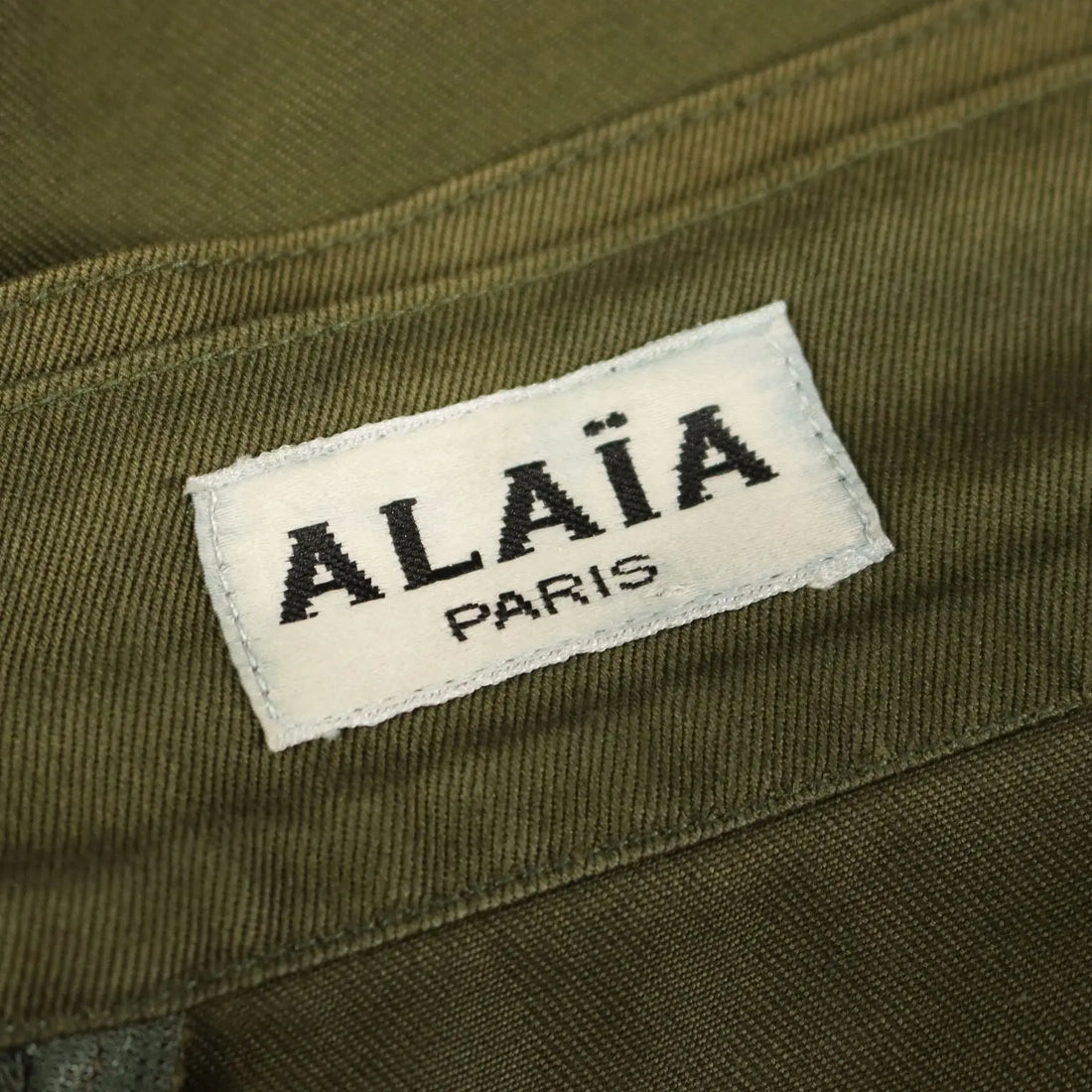Alaia Vintage Skirt Green Cotton UK Size 10 Italy 1990s - UK Size 10 | Clothing & House Linens | Vintage