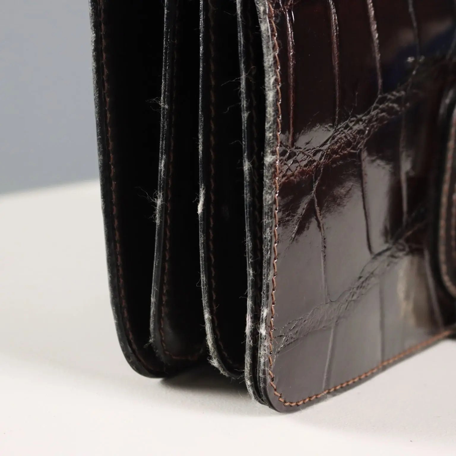 Gherardini Vintage Crocodile Print Bag Italy 1950s-1960s
