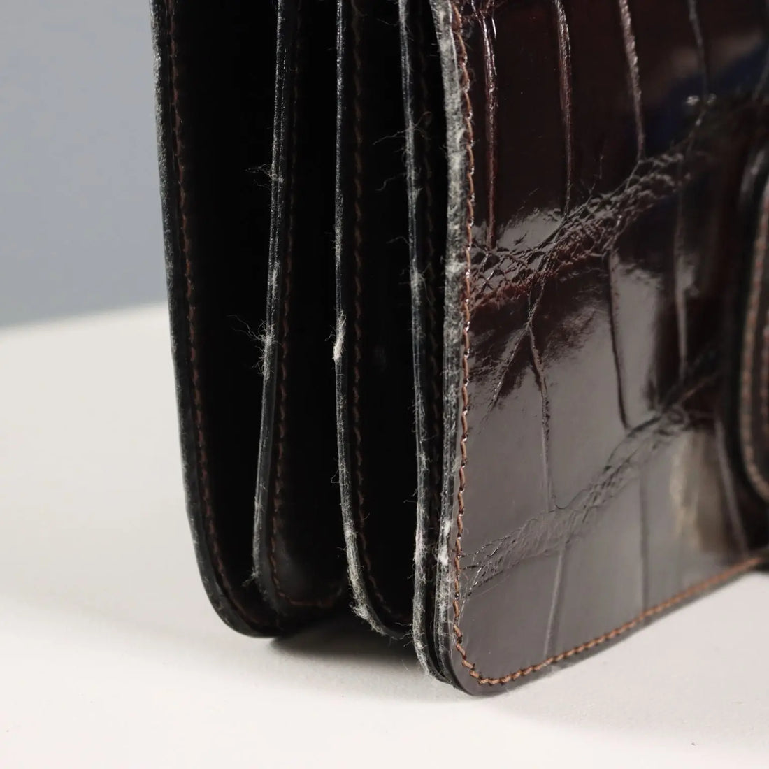Gherardini Vintage Crocodile Print Bag Italy 1950s-1960s