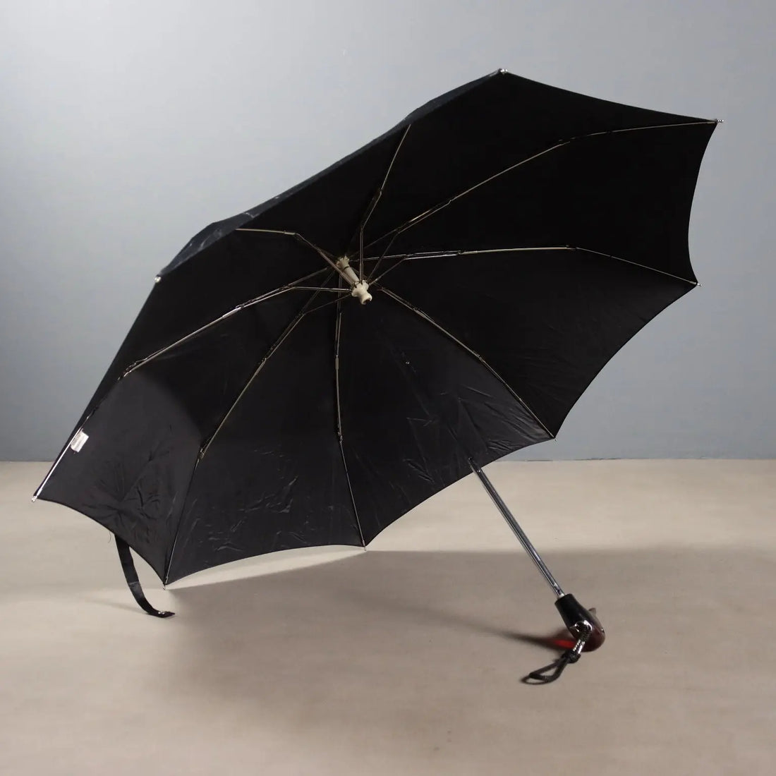 Furla Vintage Umbrella Plastic Polyester Italy 1990s