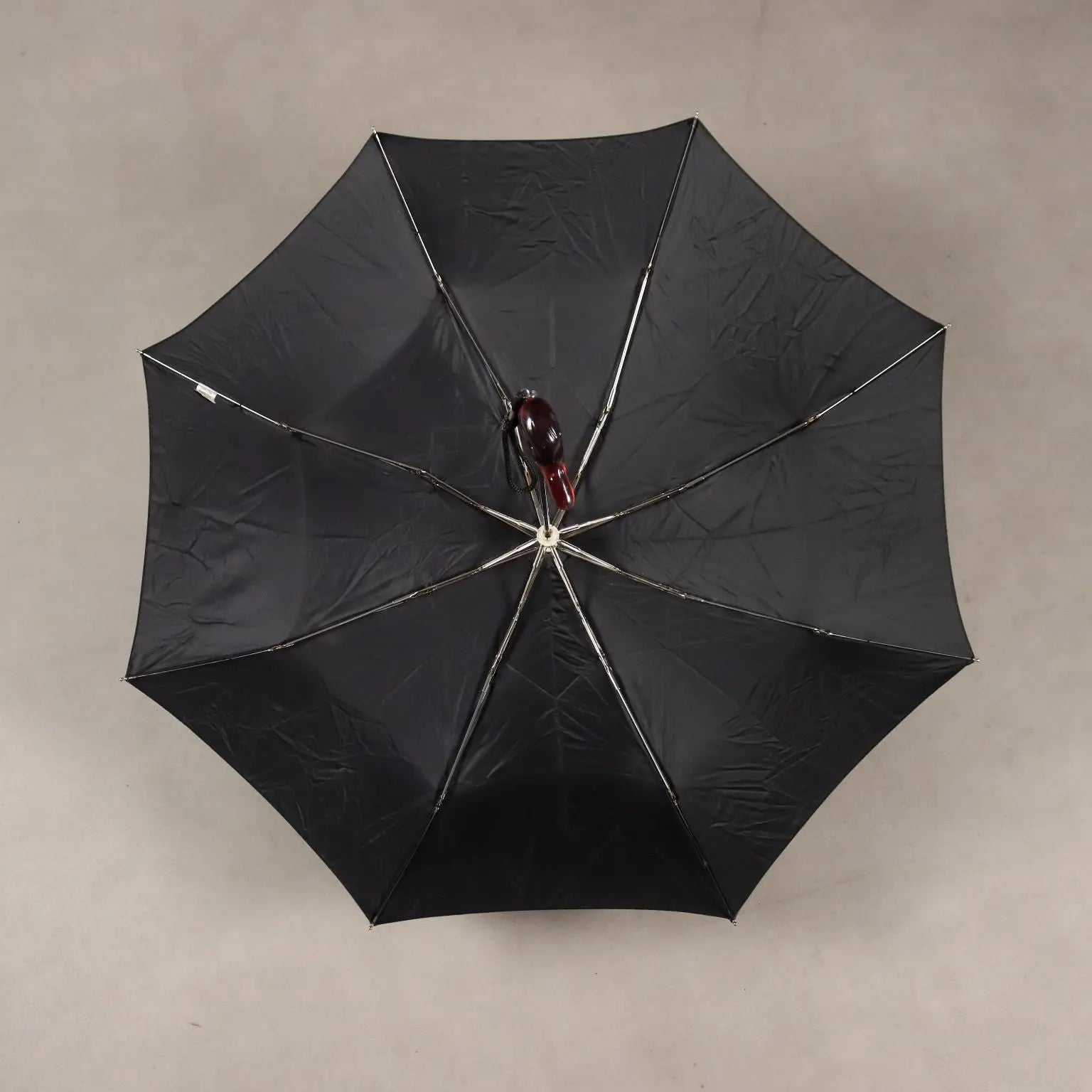 Furla Vintage Umbrella Plastic Polyester Italy 1990s