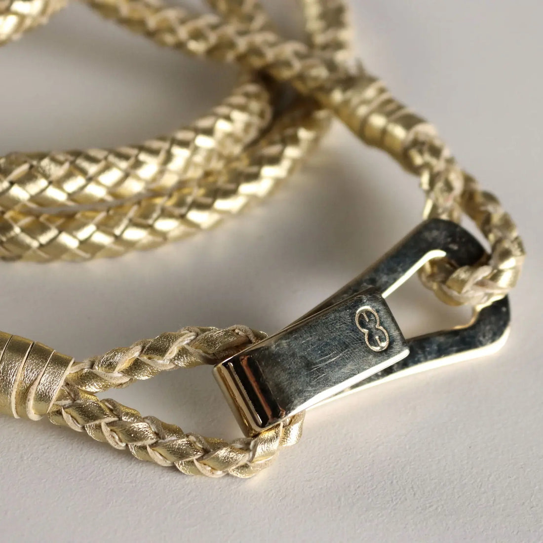 Escada Vintage Belt Gilded Leather with Buckle Germany 1980s-1990s