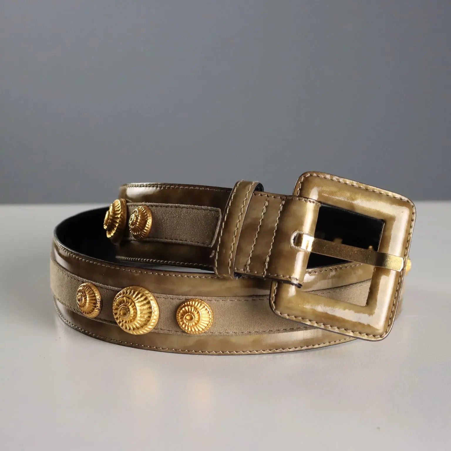 Escada Vintage Belt Leather with Shells Germany 1980s