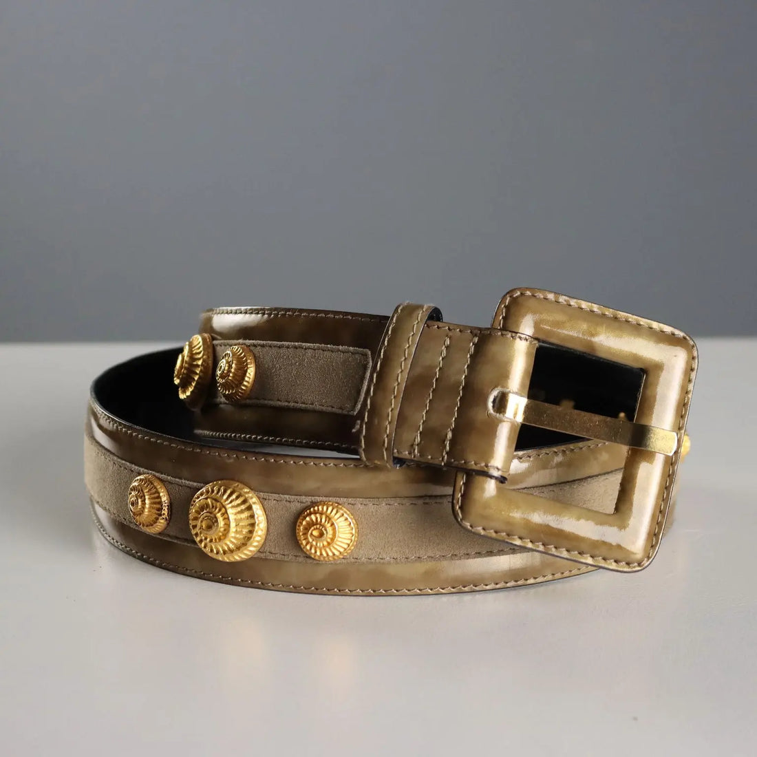 Escada Vintage Belt Leather with Shells Germany 1980s