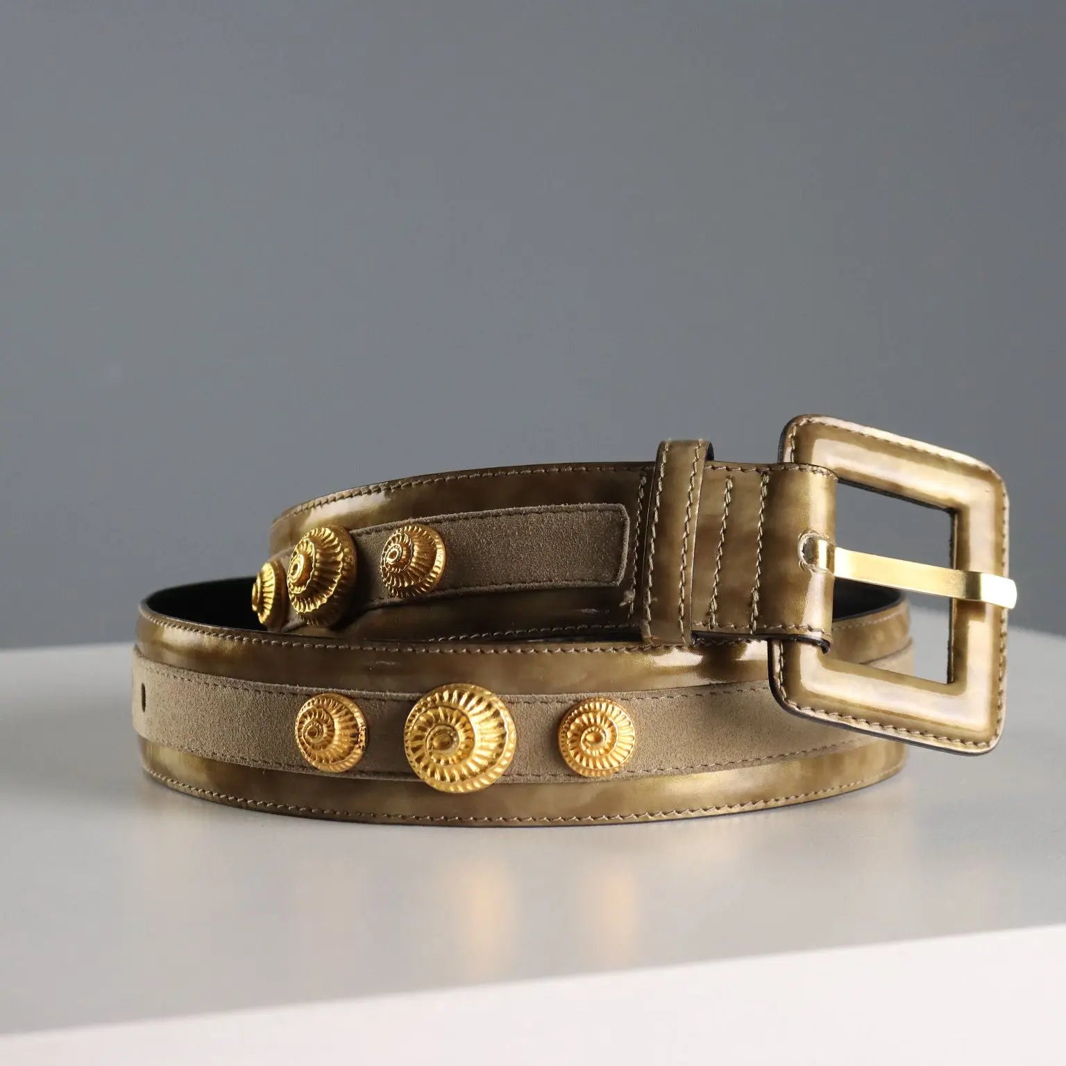 Escada Vintage Belt Leather with Shells Germany 1980s