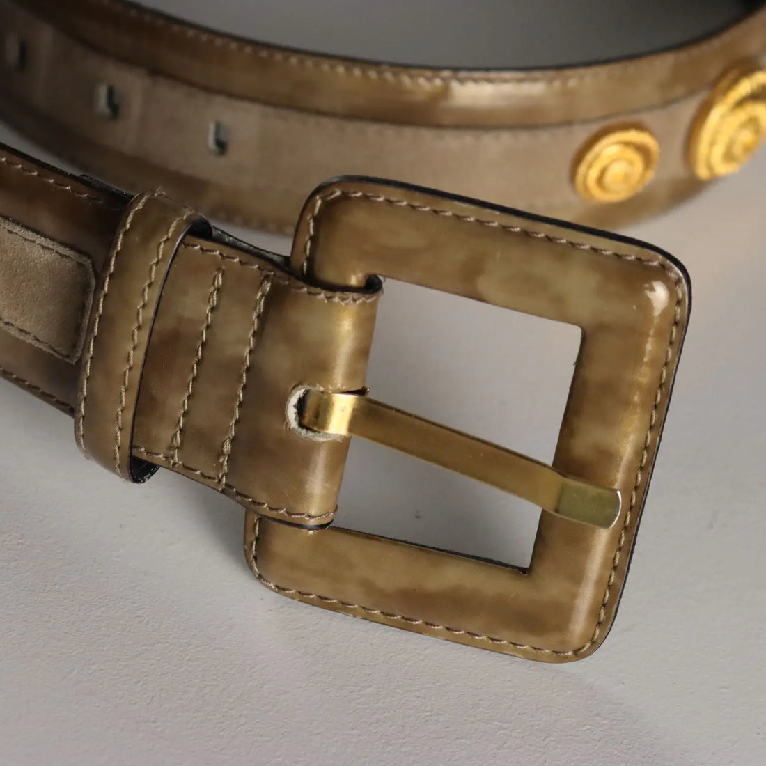Escada Vintage Belt Leather with Shells Germany 1980s