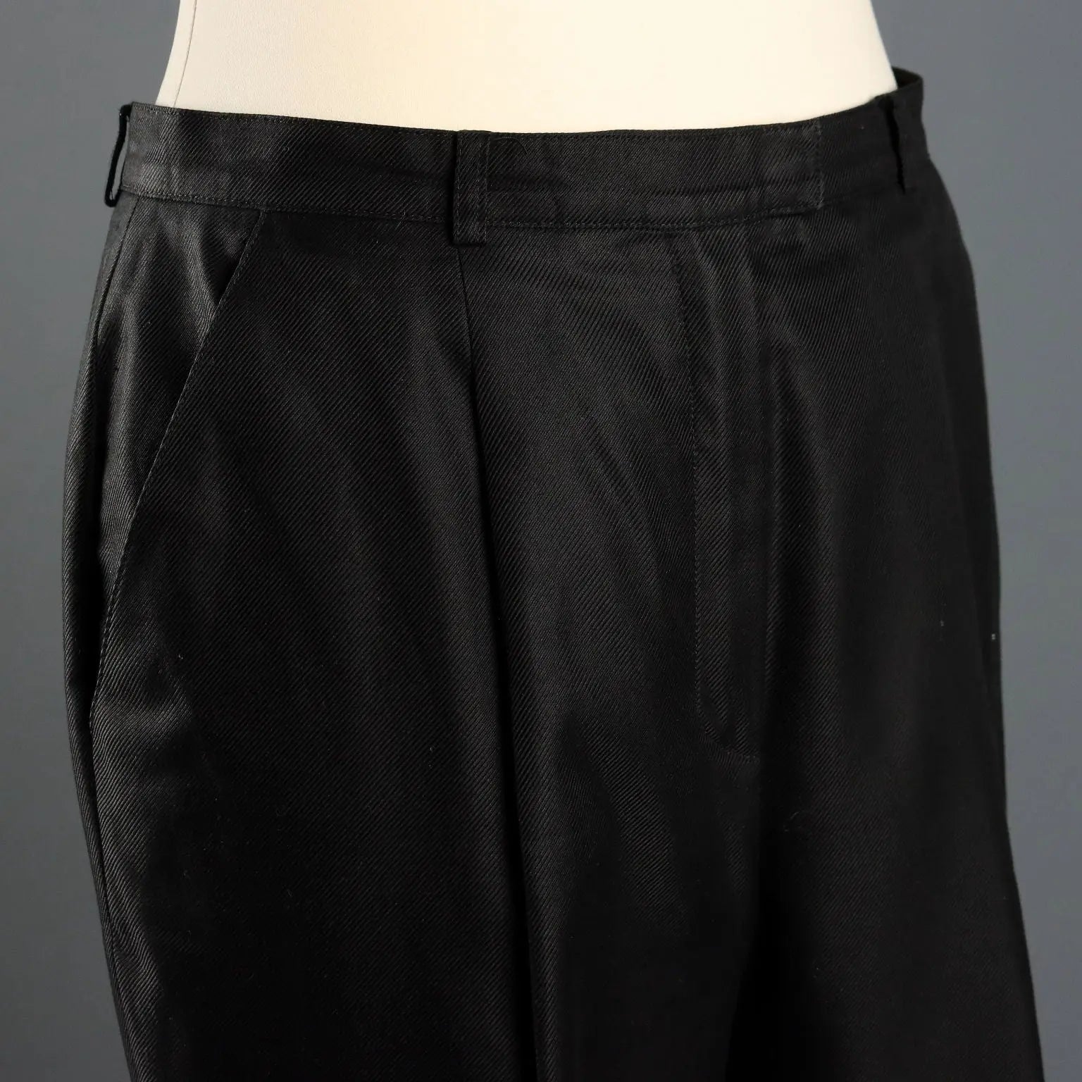 Escada Black Vintage Pants Cotton UK Size 12 Germany 1980s - UK Size 12 | Clothing & House Linens | Vintage