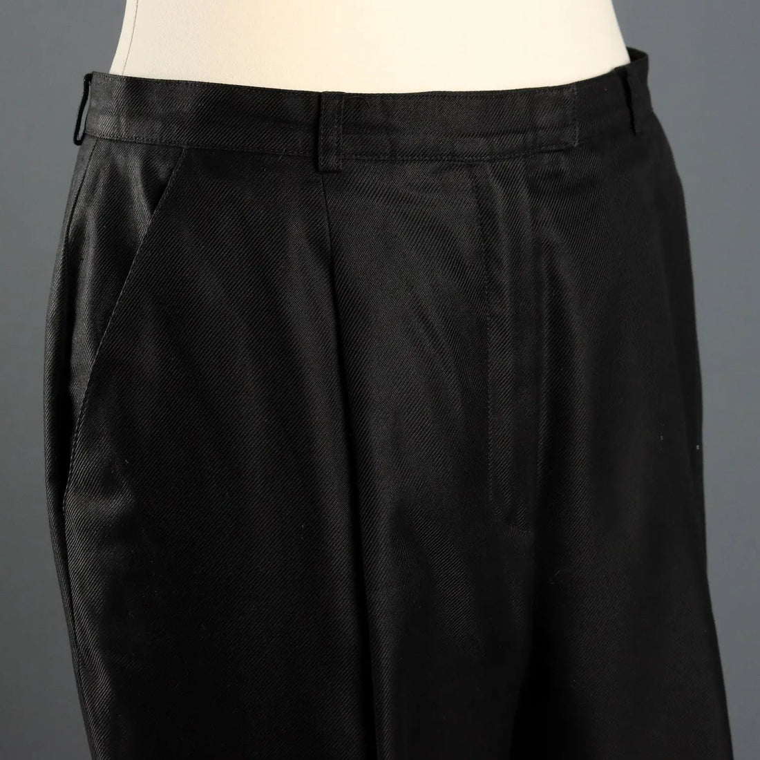 Escada Black Vintage Pants Cotton UK Size 12 Germany 1980s - UK Size 12 | Clothing & House Linens | Vintage