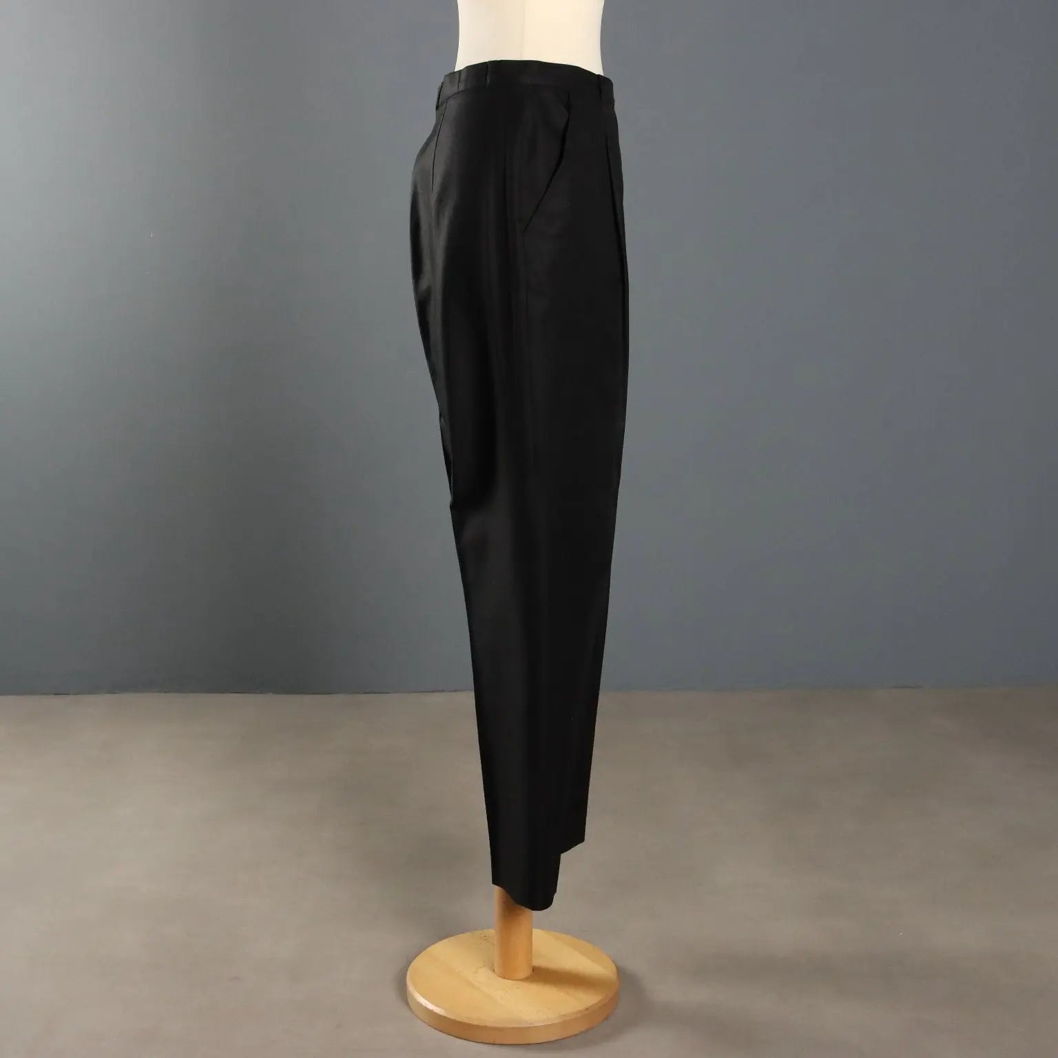 Escada Black Vintage Pants Cotton UK Size 12 Germany 1980s - UK Size 12 | Clothing & House Linens | Vintage