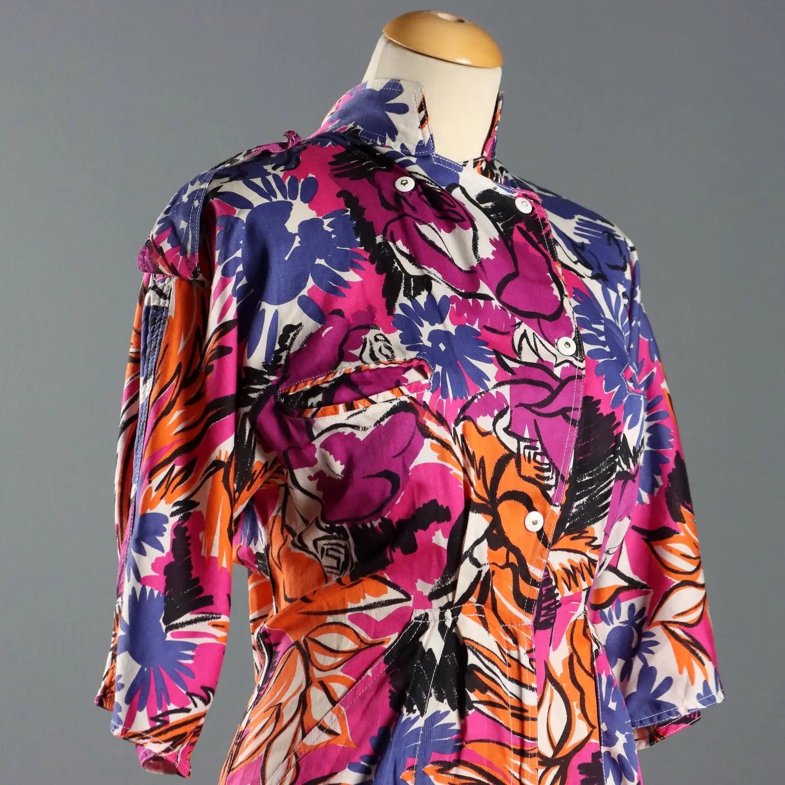 Seventy Vintage Jumpsuit Cotton Multicoloured UK Size 10 1980s-90s - UK Size 10 | Clothing & House Linens | Vintage