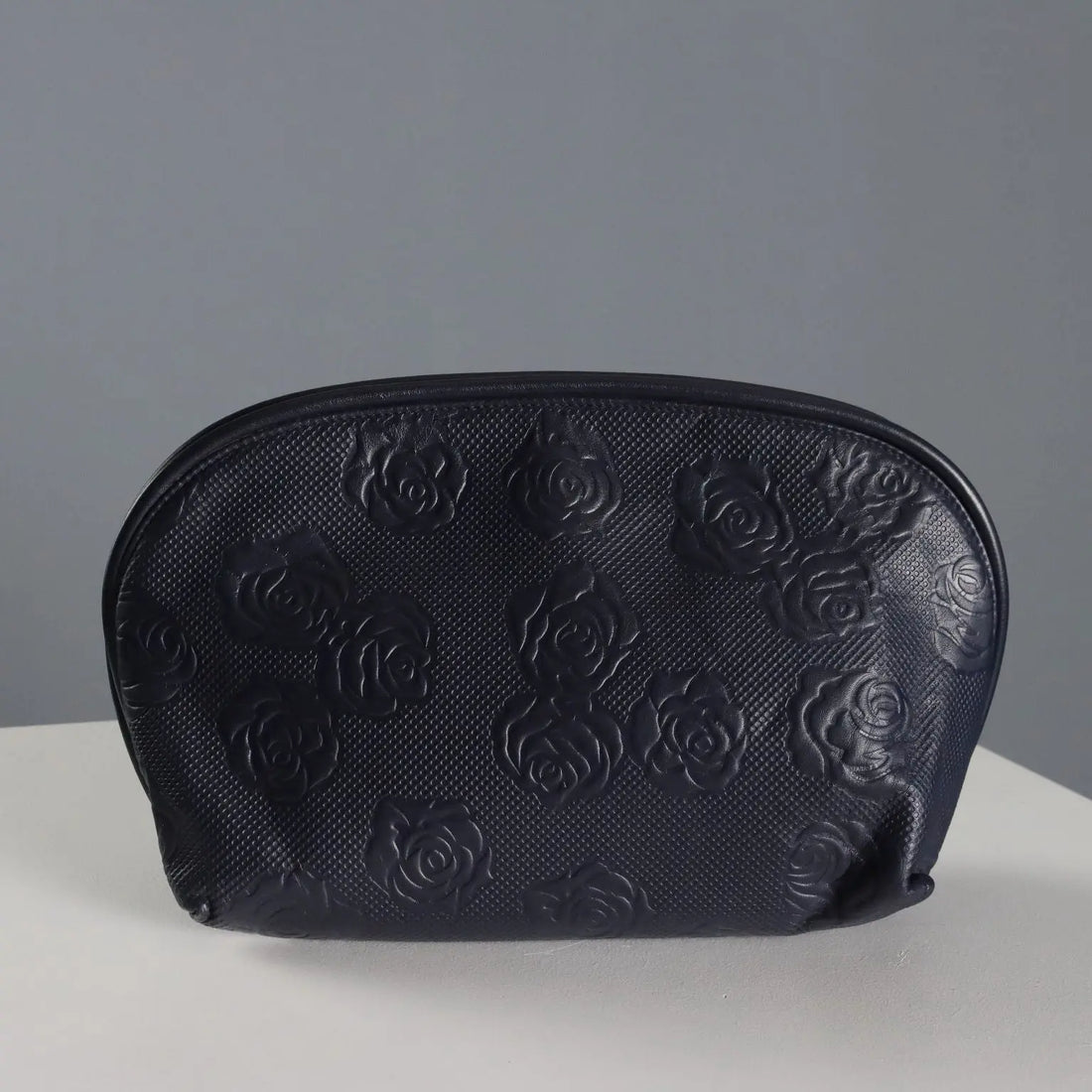 Ungaro Vintage Clutch Bag Blue Leather France 1980s-1990s