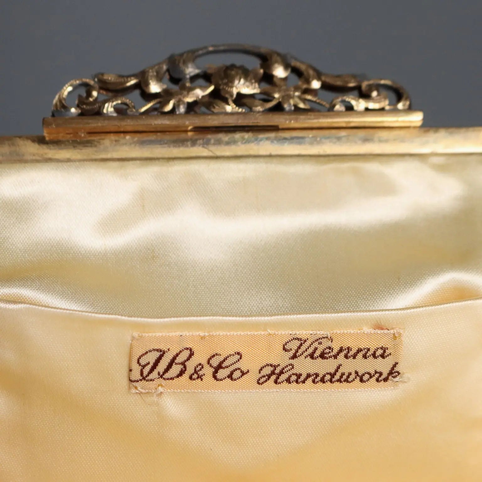 Vintage Petit Point Rectangular Handbag Cotton Italy 1950s-60s
