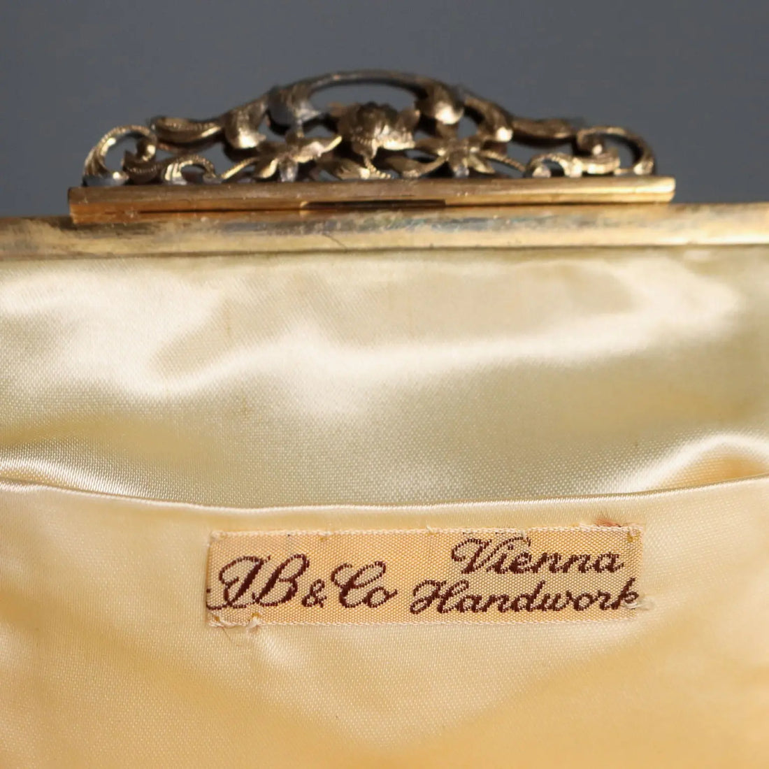 Vintage Petit Point Rectangular Handbag Cotton Italy 1950s-60s
