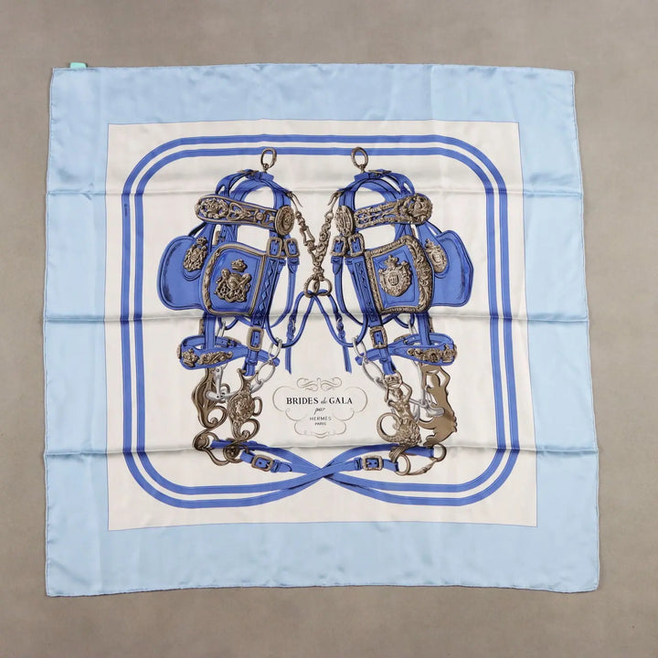 Hermès Vintage Silk Scarf Silk Hugo Grygkar France 1980s