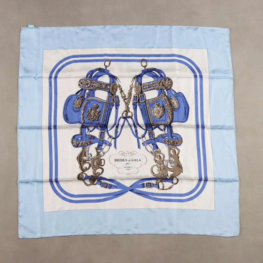 Hermès Vintage Silk Scarf Silk Hugo Grygkar France 1980s