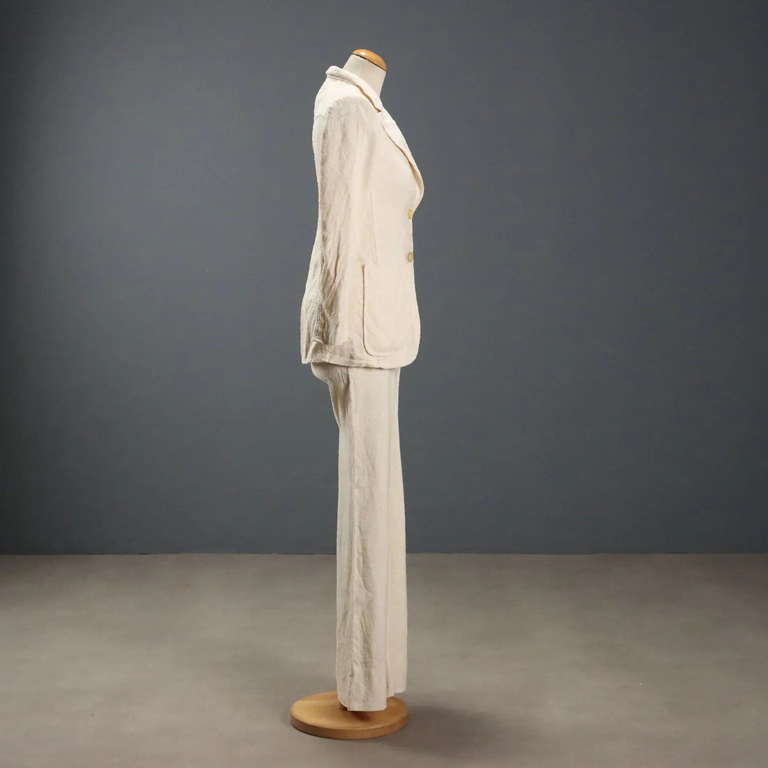 Krizia Vintage Suit Jacket and Trousers Cotton UK Size 10/12 1960s