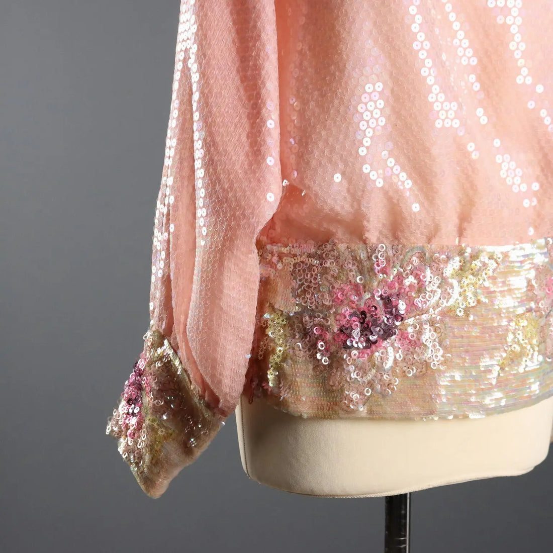 Vintage Shirt Silk Beads UK Size 12 Italy 1980s
