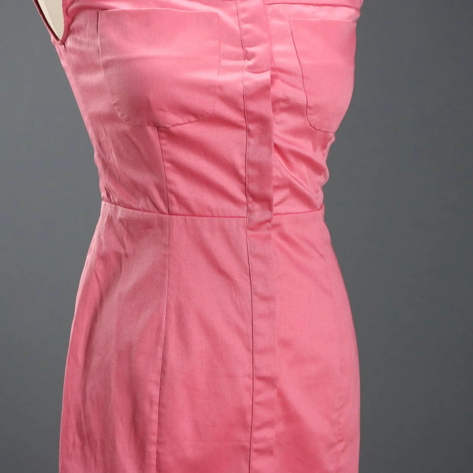 Krizia Vintage Dress Pink Cotton UK Size 10 Italy 1990s