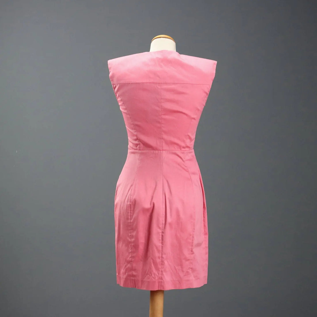 Krizia Vintage Dress Pink Cotton UK Size 10 Italy 1990s