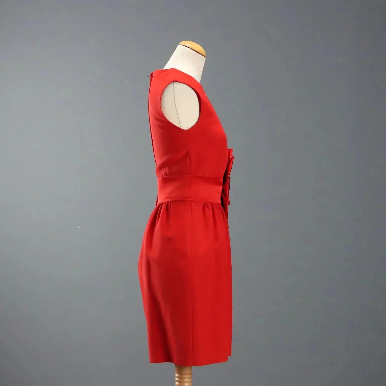 Moschino Couture Vintage Dress Mixed Wool UK Size 10/12 1980s