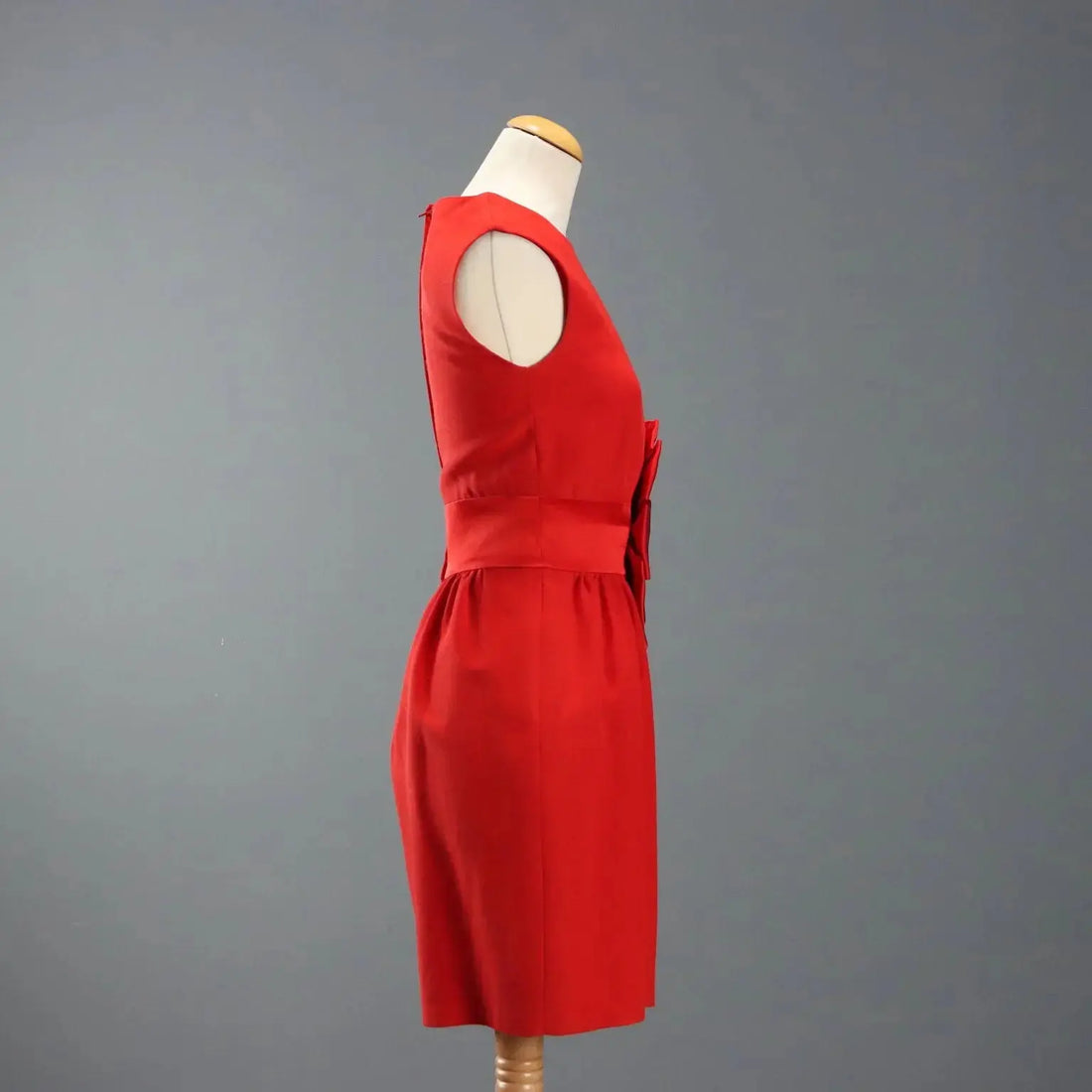 Moschino Couture Vintage Dress Mixed Wool UK Size 10/12 1980s