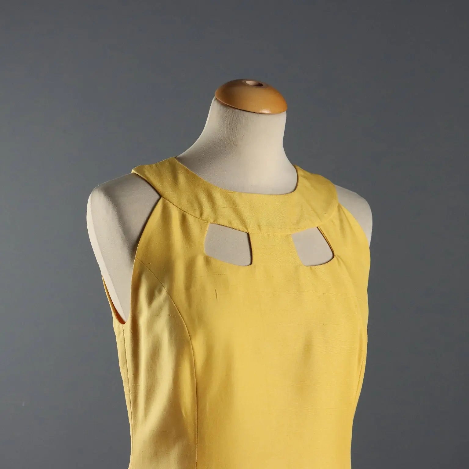 Monica Bolzoni Vintage Dress Silk Shantung UK Size 10 1980s
