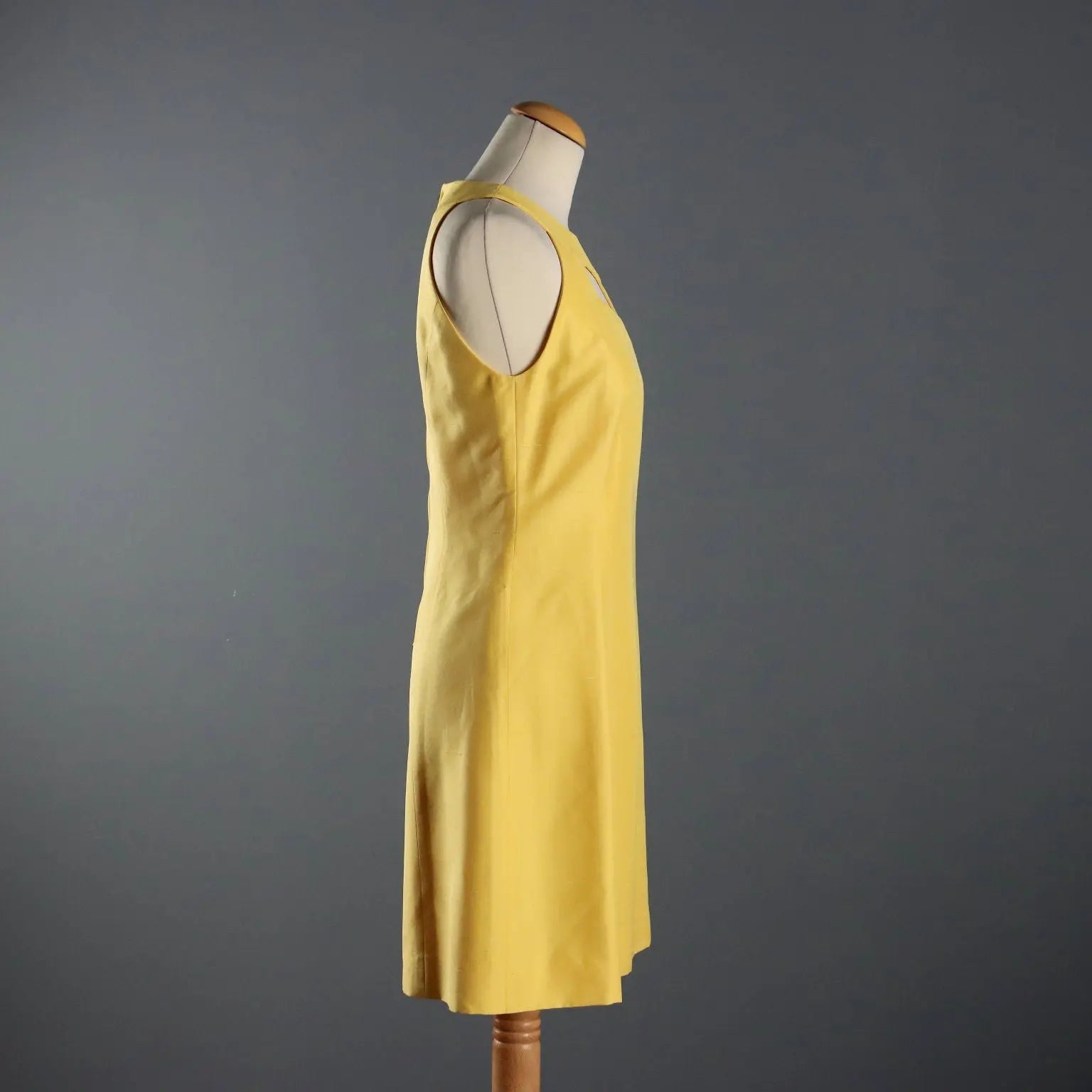 Monica Bolzoni Vintage Dress Silk Shantung UK Size 10 1980s