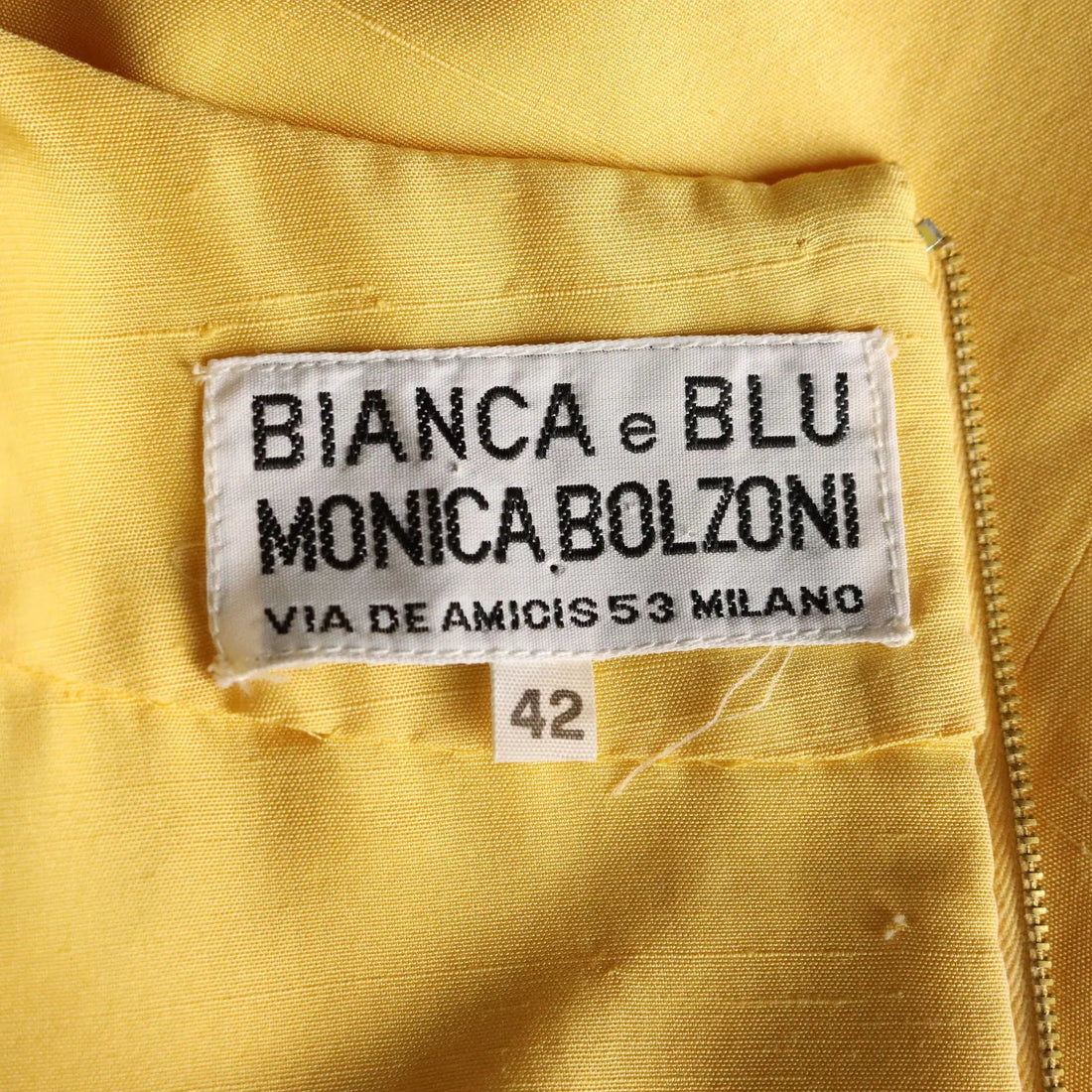 Monica Bolzoni Vintage Dress Silk Shantung UK Size 10 1980s