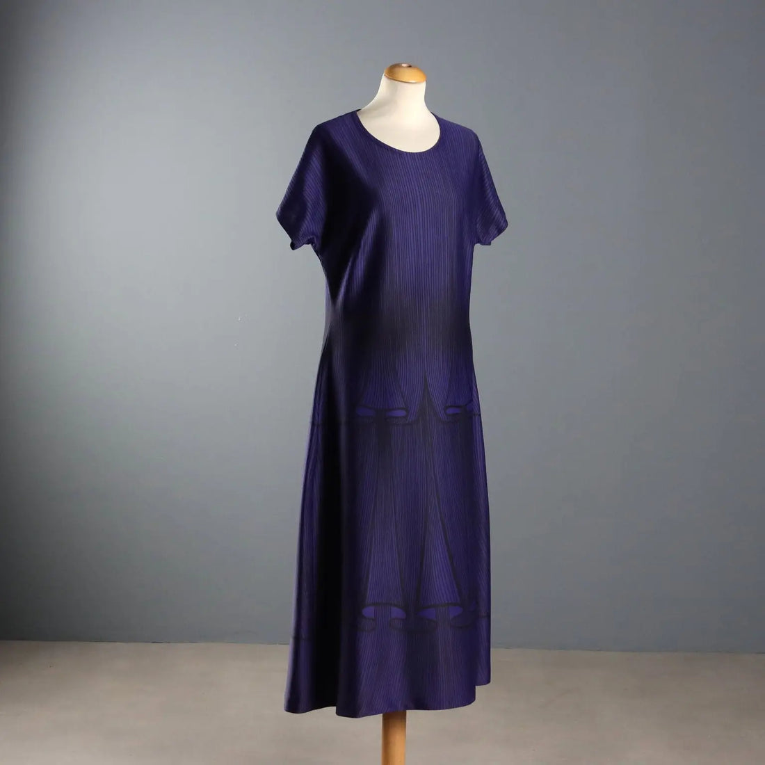 Roberta di Camerino Vintage Dress Purple Jersey UK Size 12 1970s