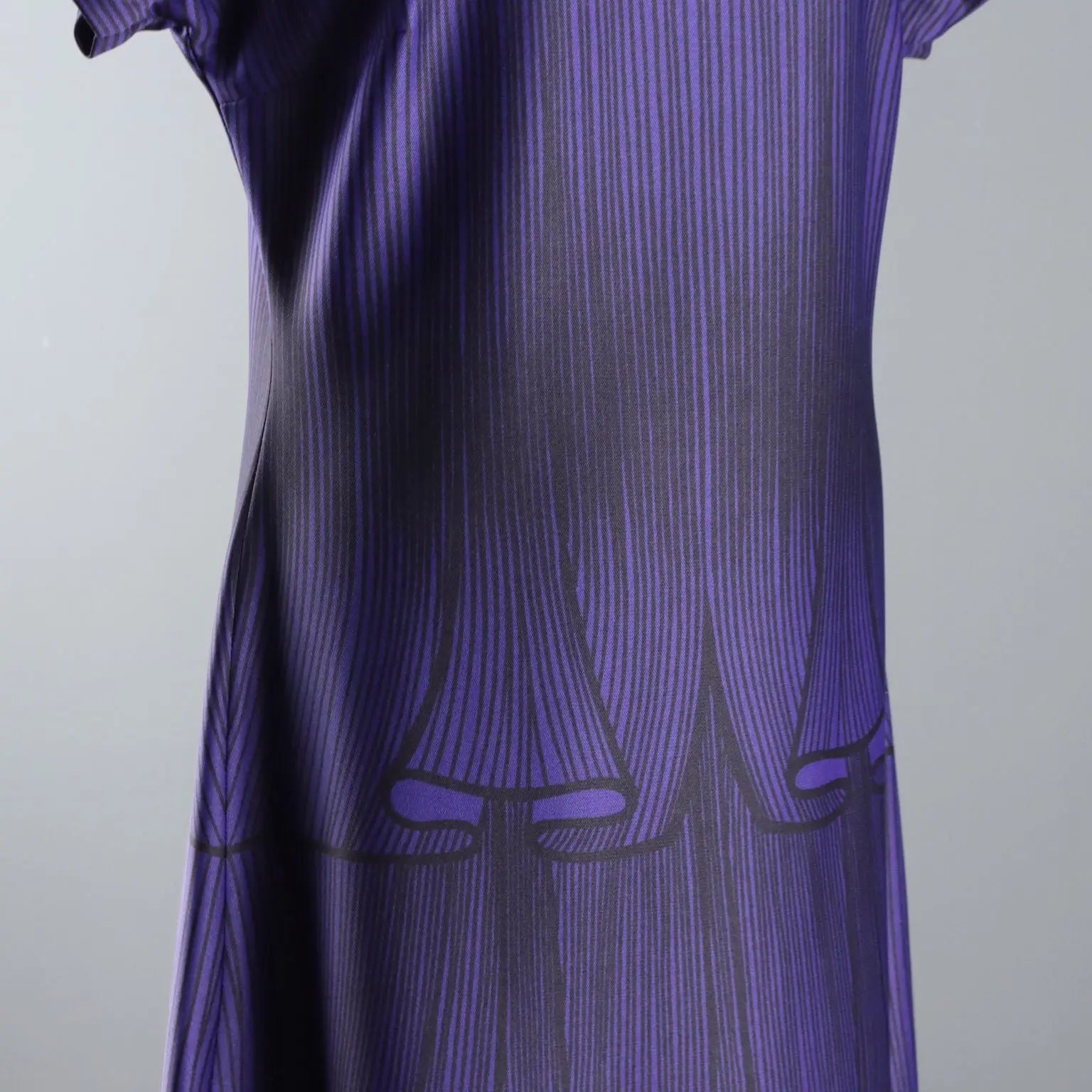 Roberta di Camerino Vintage Dress Purple Jersey UK Size 12 1970s