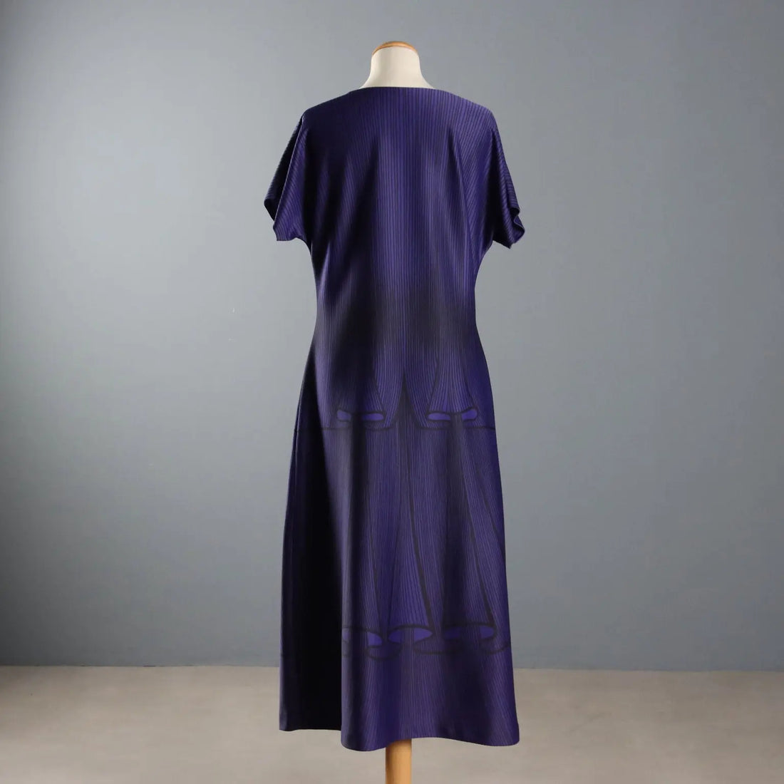 Roberta di Camerino Vintage Dress Purple Jersey UK Size 12 1970s